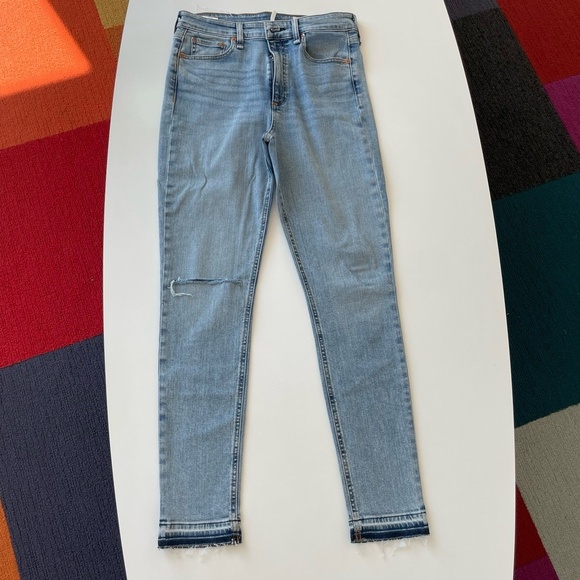 Rag & Bone Jeans Womens 28 Montrose Nina High-Rise Skinny Distressed Hem - Picture 1 of 4